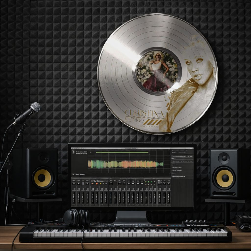 Christina Aguilera Platinum Clad LP Wall Display Limited Edition Collectible Wall Art